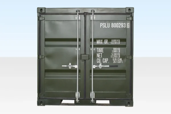 8ft One Trip Shipping Container Green - Image 4