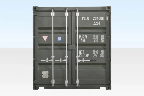 20ft Shipping Container (One Trip) Dark Green - Image 4