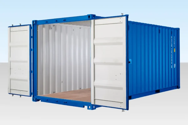 20ft Self Storage Container with Bamboo Floor – Blue - Image 4