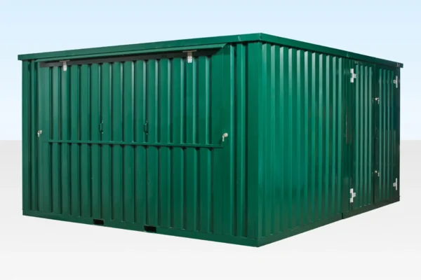 3m x 4.2m Side Linked Flat Packed Kiosk Bundle (RAL6005) - Image 4
