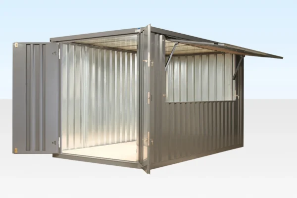4m XL Flat Pack Kiosk (RAL7015) - Image 3