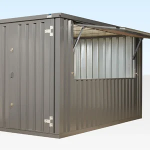 4m XL Flat Pack Kiosk (RAL7015)